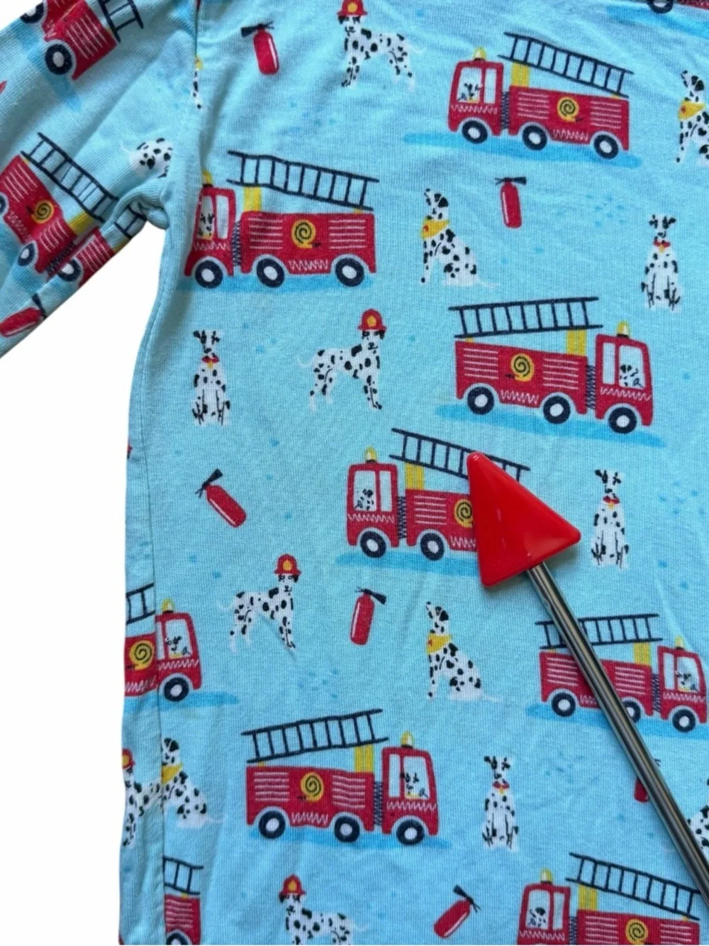 RuggedButts Blue Fire Truck Pajama Set 3T Kids Soft Stretch Sleepwear Cozy